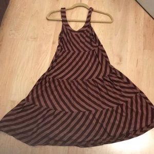 Ella Moss brown striped flirty summer dress